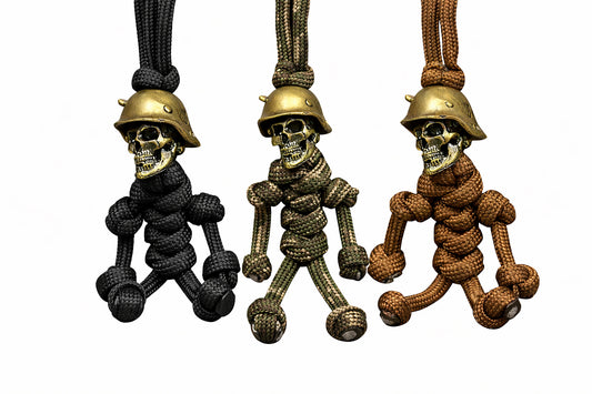Porte-clés tactique Paracord Skull Soldier
