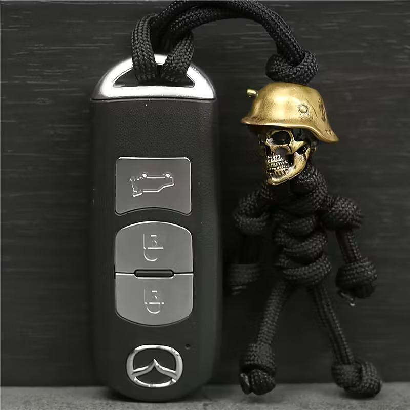 Porte-clés tactique Paracord Skull Soldier