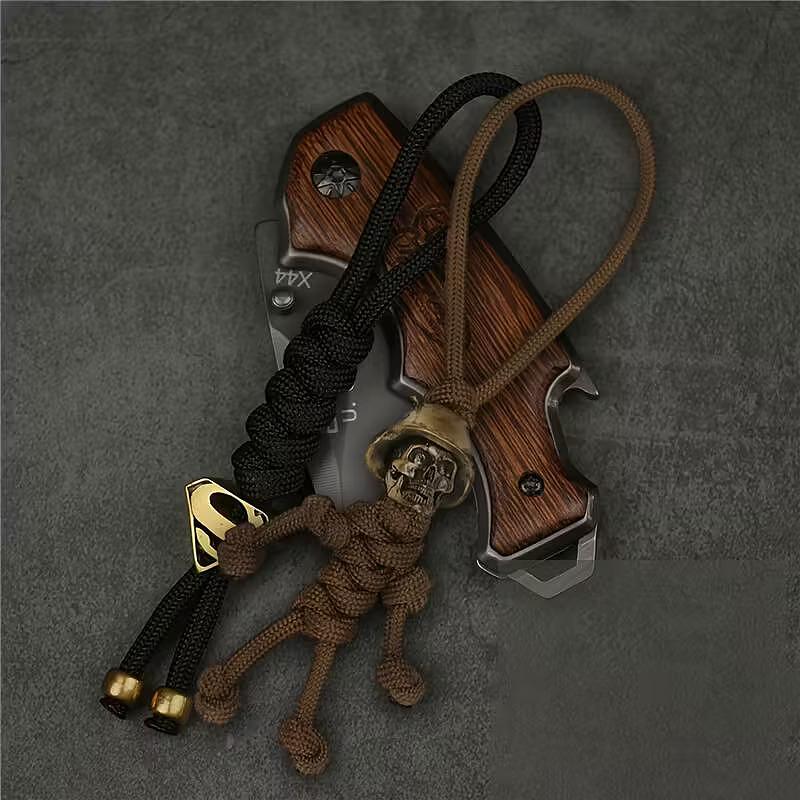 Porte-clés tactique Paracord Skull Soldier