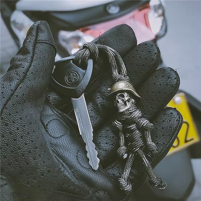 Porte-clés tactique Paracord Skull Soldier