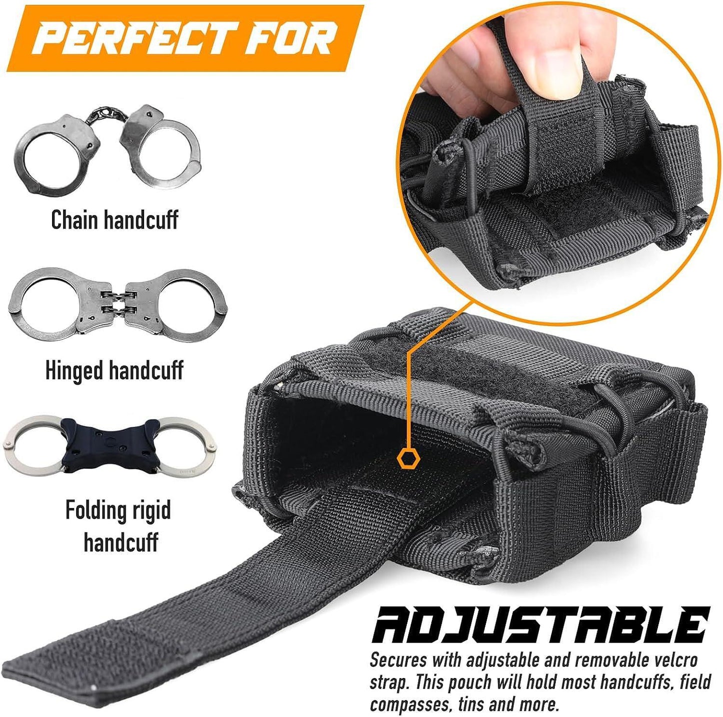 Étui tactique pour menottes avec système MOLLE