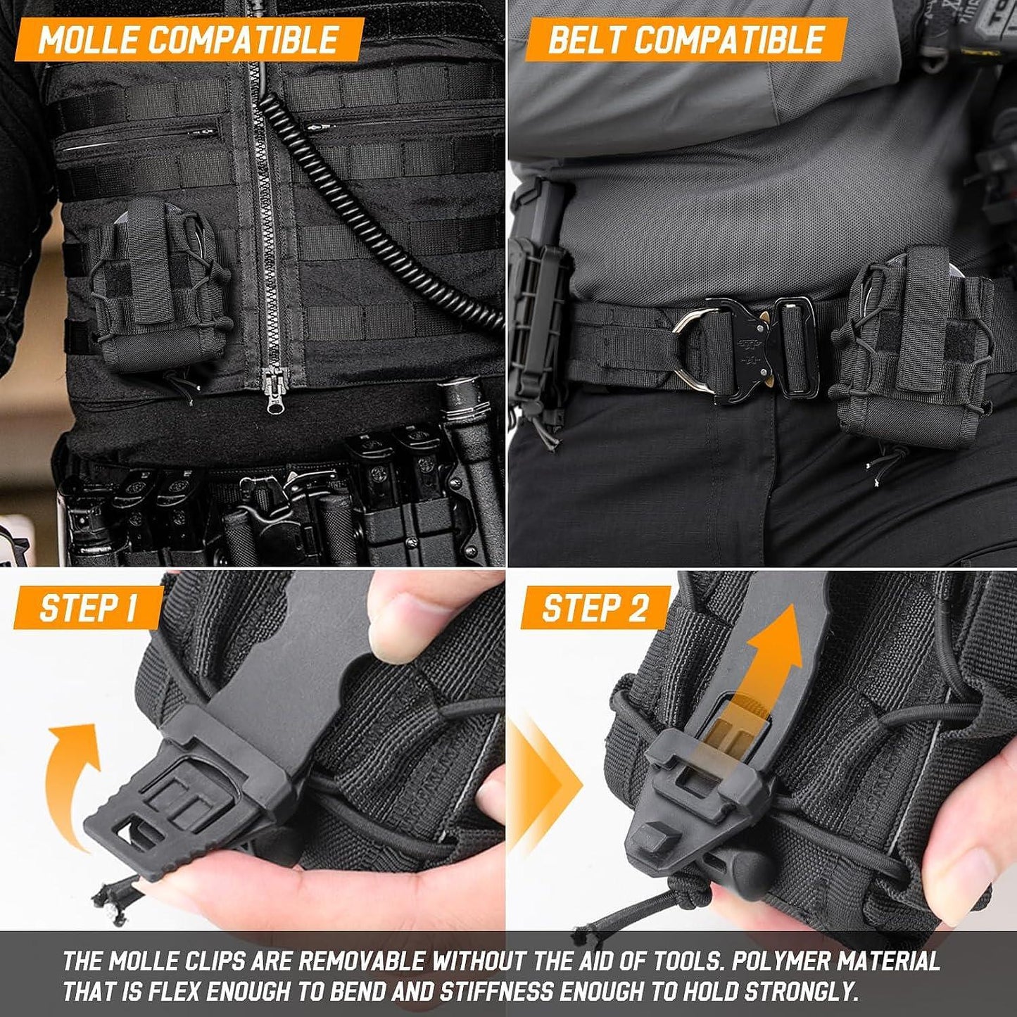 Étui tactique pour menottes avec système MOLLE