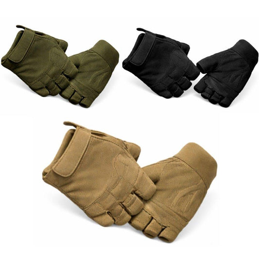 Gants tactiques sans doigts avec protection renforcée