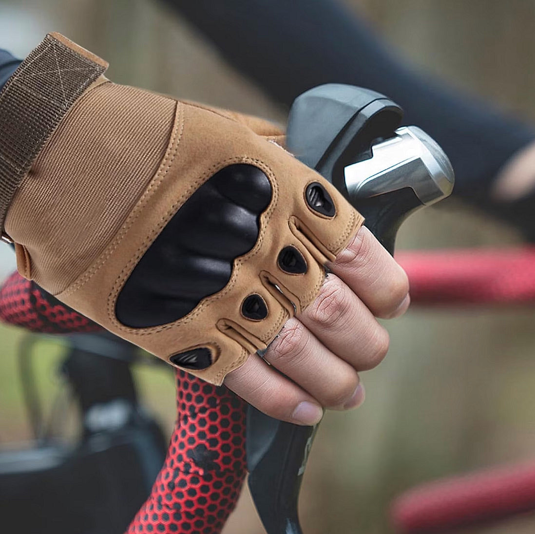 Gants tactiques sans doigts, avec protections