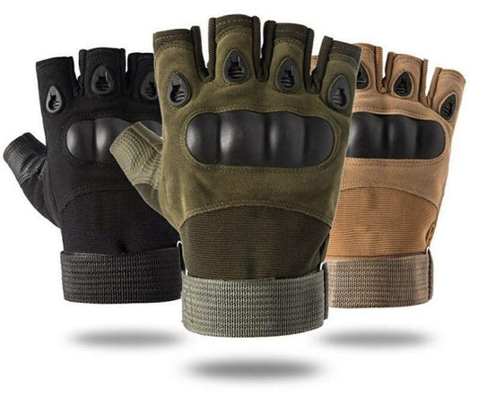 Gants tactiques sans doigts, avec protections