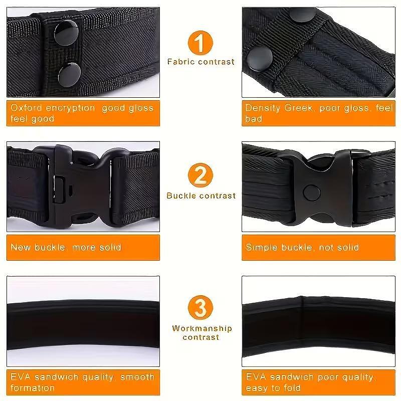 Ceinture tactique large 5 cm avec boucle rapide, 125 cm