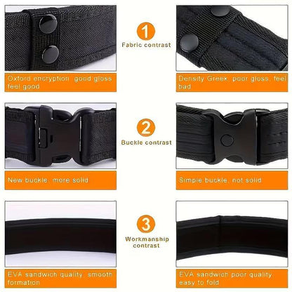 Ceinture tactique large 5 cm avec boucle rapide, 125 cm
