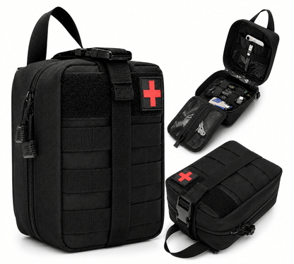 Trousse de premiers soins tactique MOLLE BlackAirsoft Rip-Away, sac médical de premiers secours