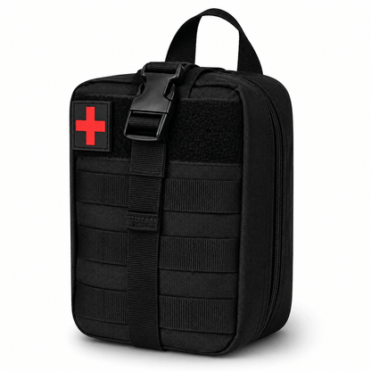 Trousse de premiers soins tactique MOLLE BlackAirsoft Rip-Away, sac médical de premiers secours