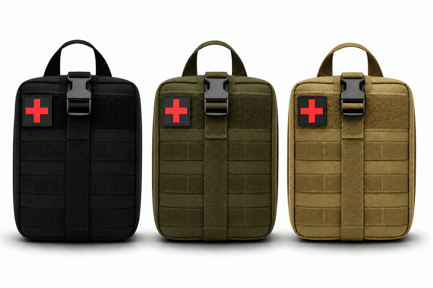 Trousse de premiers soins tactique MOLLE BlackAirsoft Rip-Away, sac médical de premiers secours