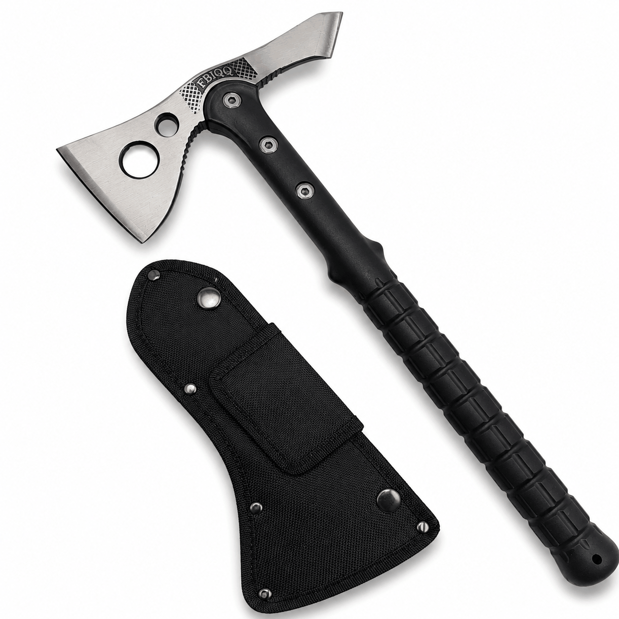 Hache tactique avec pointe et étui pour camping et outdoor