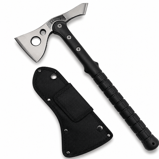 Hache tactique avec pointe et étui pour camping et outdoor