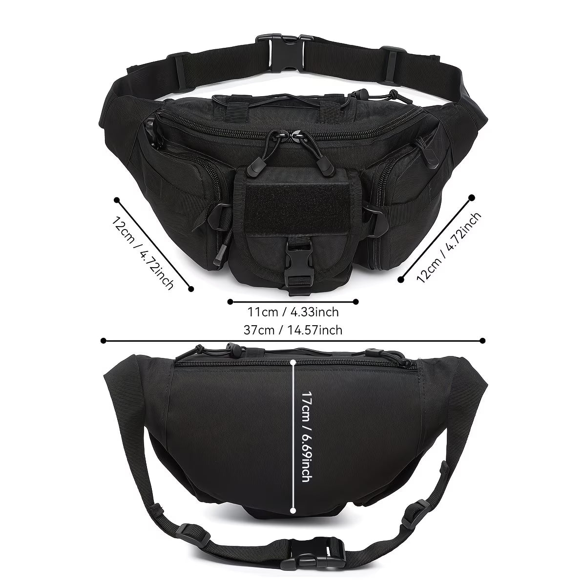 Sac tactique de taille BlackAirsoft Banana 600D