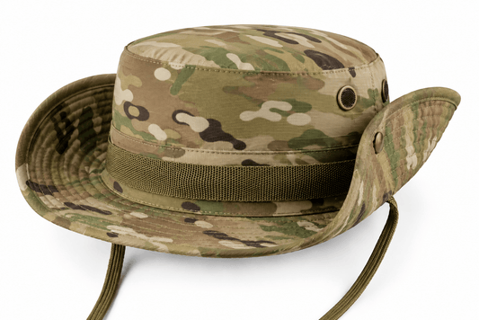 Chapeau tactique Black Airsoft BOONIE – avec cordon et aérations