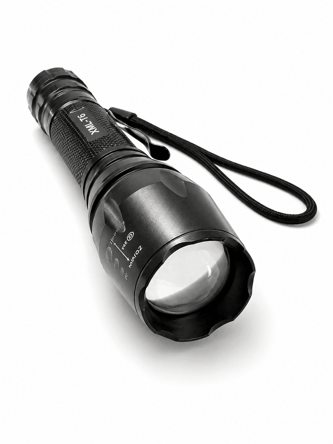 Lampe LED tactique Black Airsoft kit avec piles et chargeur