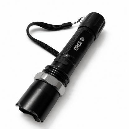 Lampe LED tactique POLICE 5000W Black Airsoft kit avec chargeur voiture