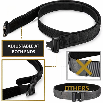 Ceinture tactique MOLLE avec ceinture intérieure et boucle métallique - 130 cm