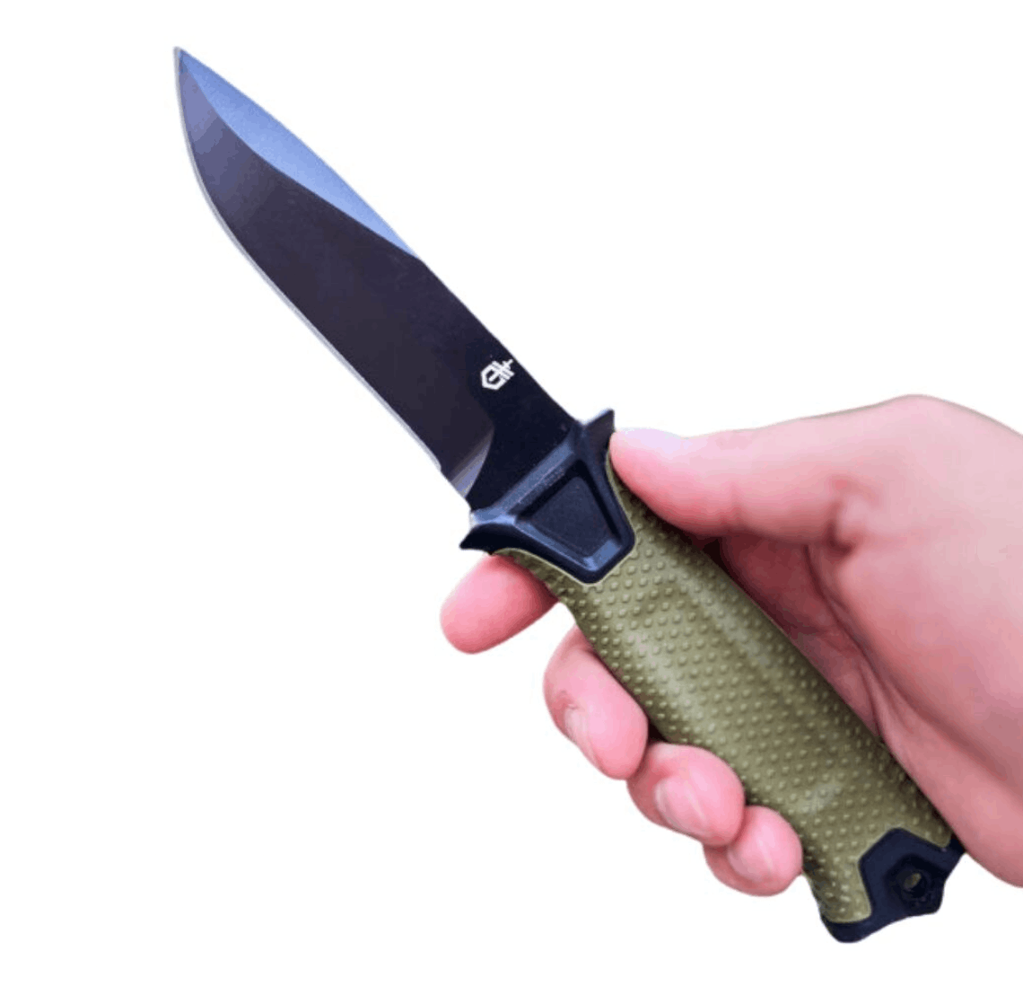 Couteau tactique avec étui pour port horizontal et vertical