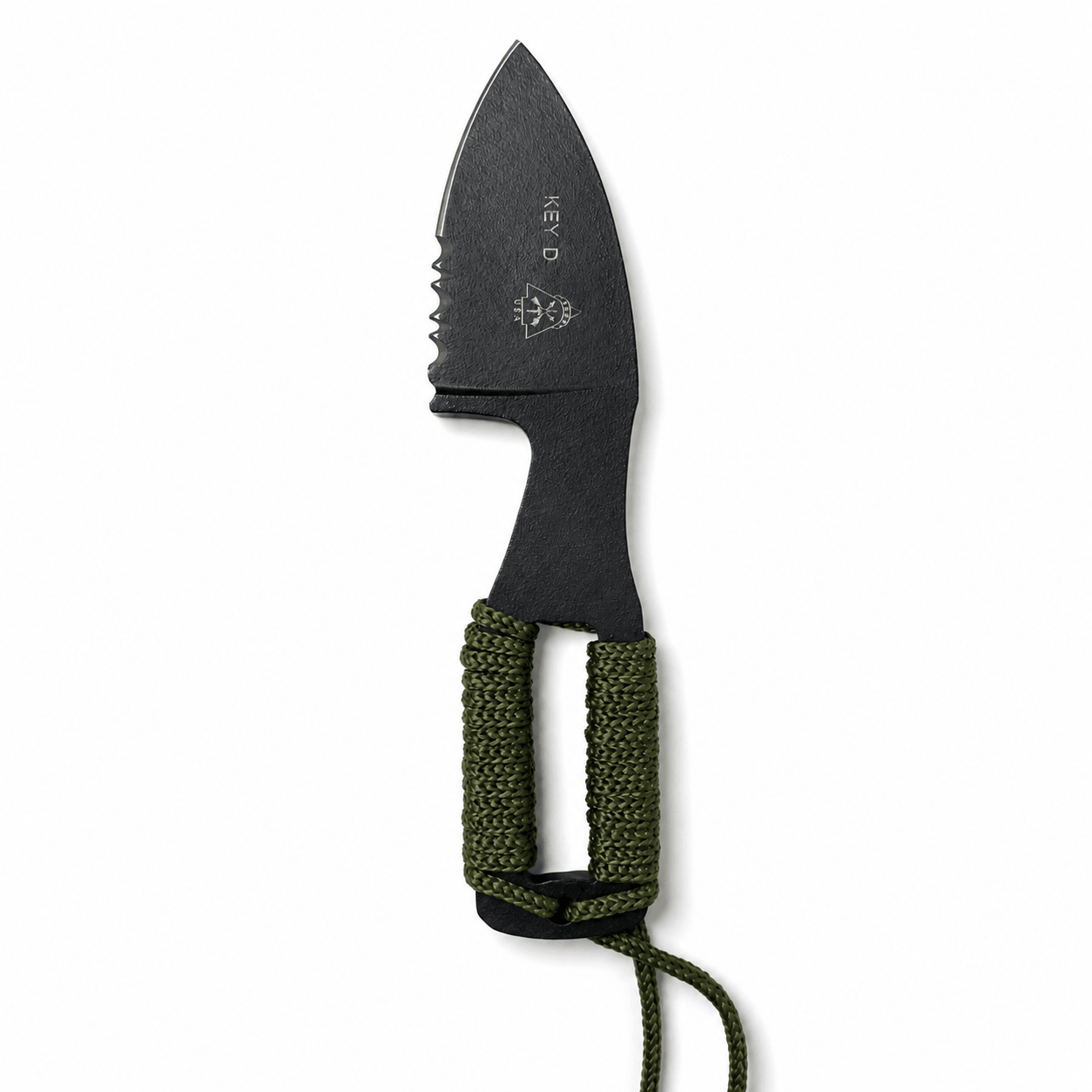 Couteau tactique KEYD Black Airsoft pour cou avec étui