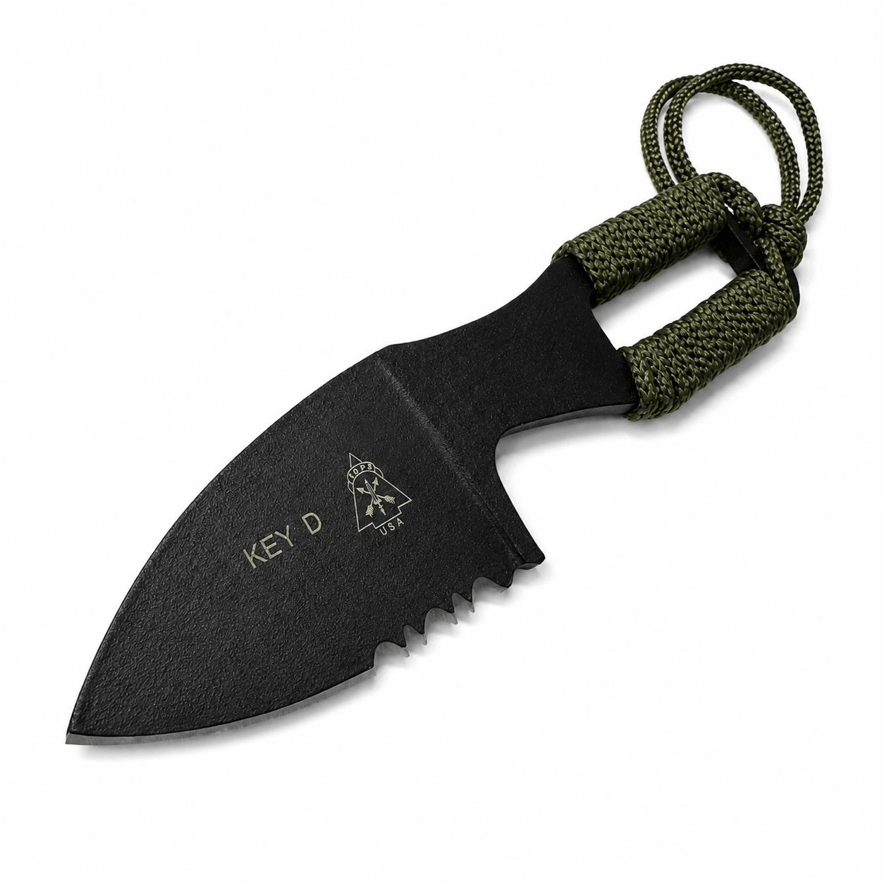 Couteau tactique KEYD Black Airsoft pour cou avec étui