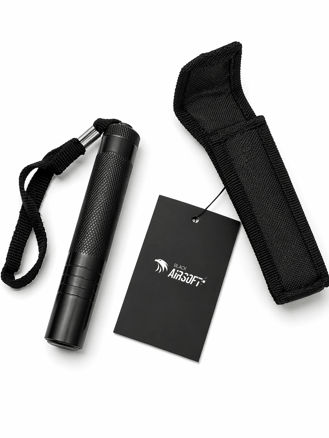 Bâton télescopique en acier Black Airsoft RAPTOR 40 cm avec étui