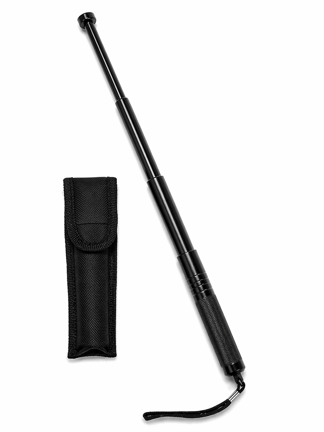 Bâton télescopique en acier Black Airsoft RAPTOR 40 cm avec étui
