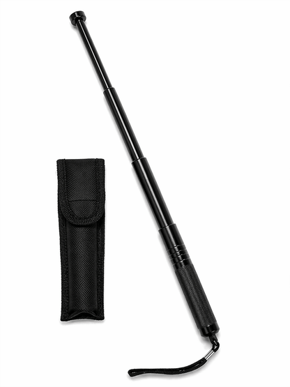 Bâton télescopique en acier Black Airsoft RAPTOR 40 cm avec étui