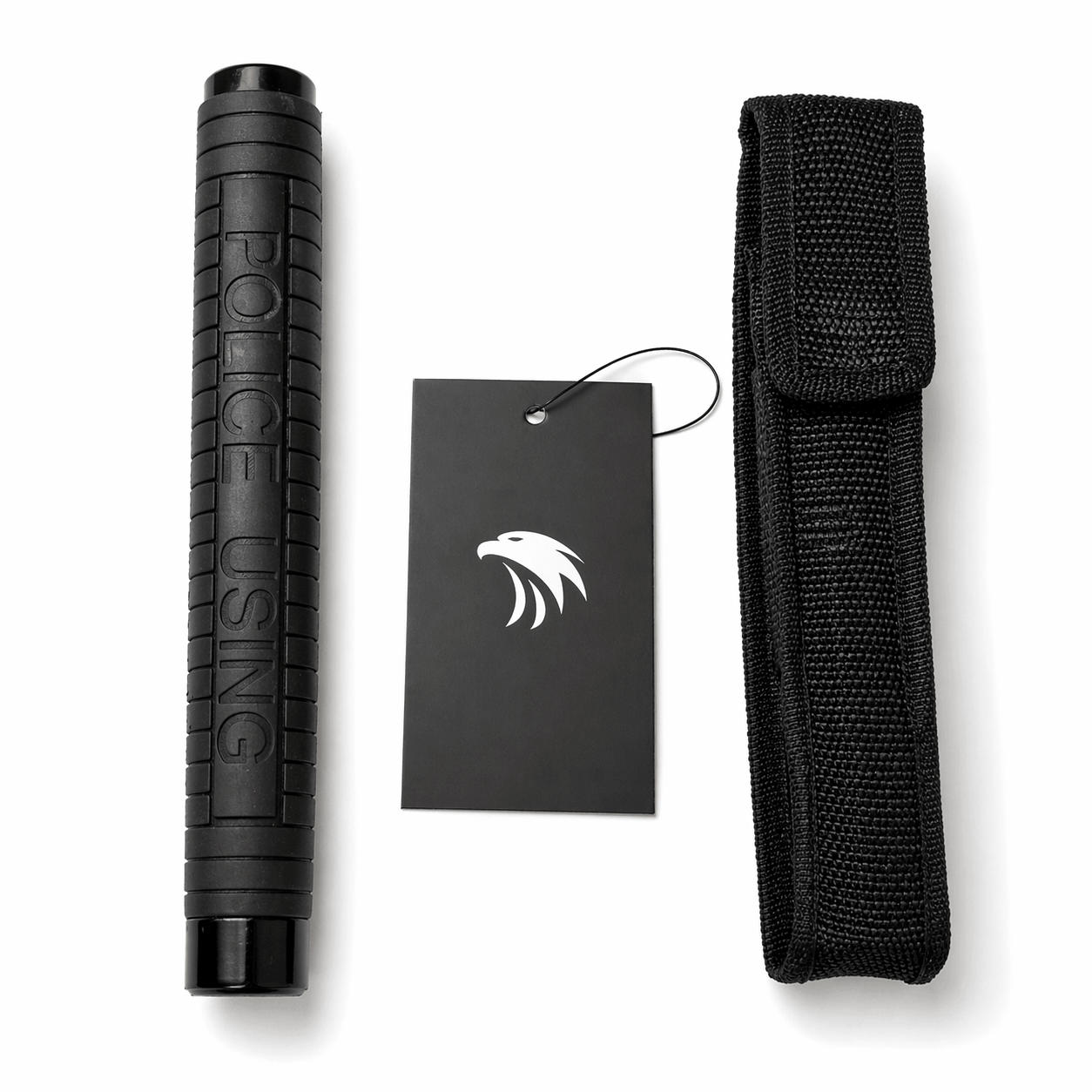 Bâton télescopique en acier Black Airsoft POLICE 60 cm avec étui
