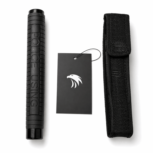 Bâton télescopique en acier Black Airsoft POLICE 60 cm avec étui