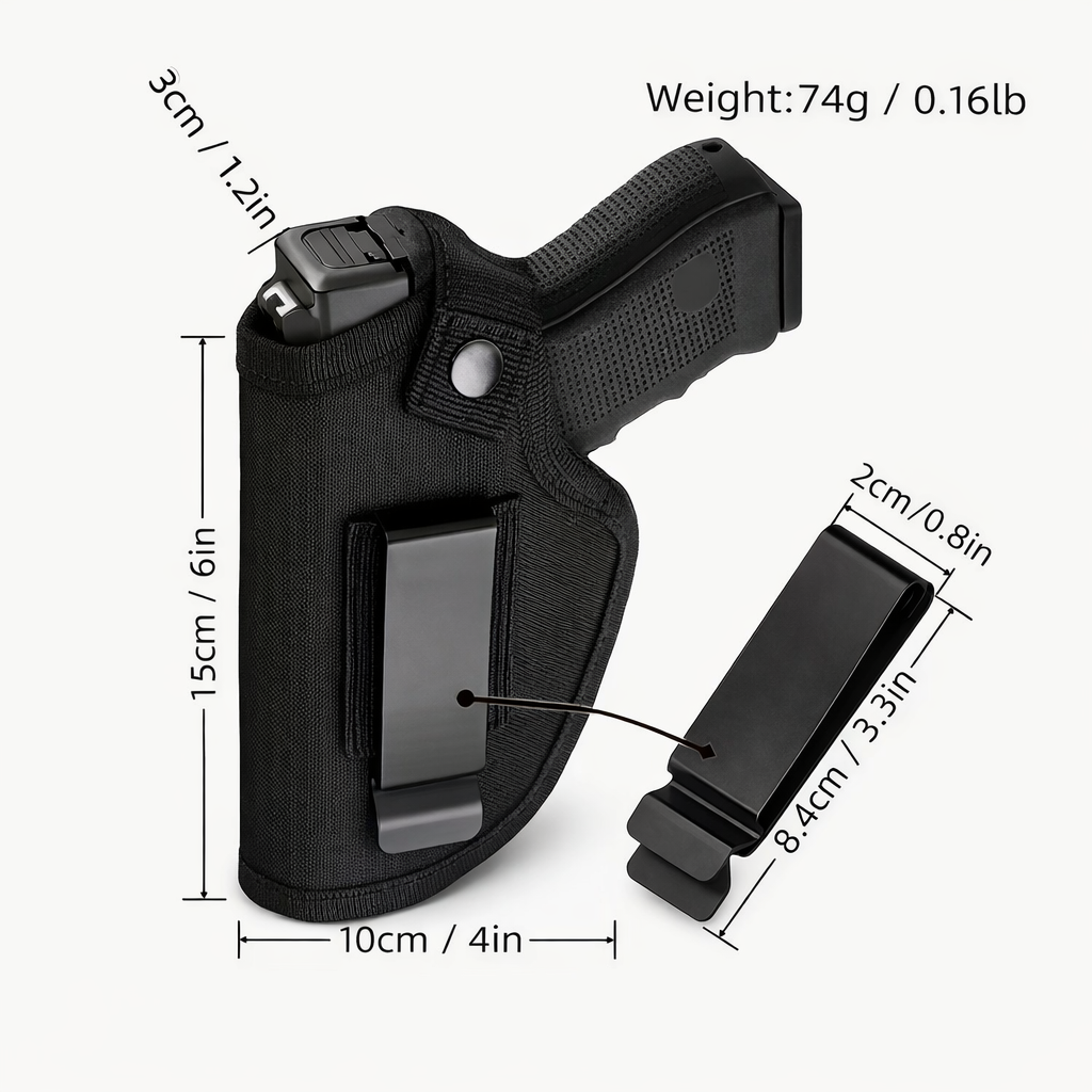 Étui intérieur pour pistolet, noir